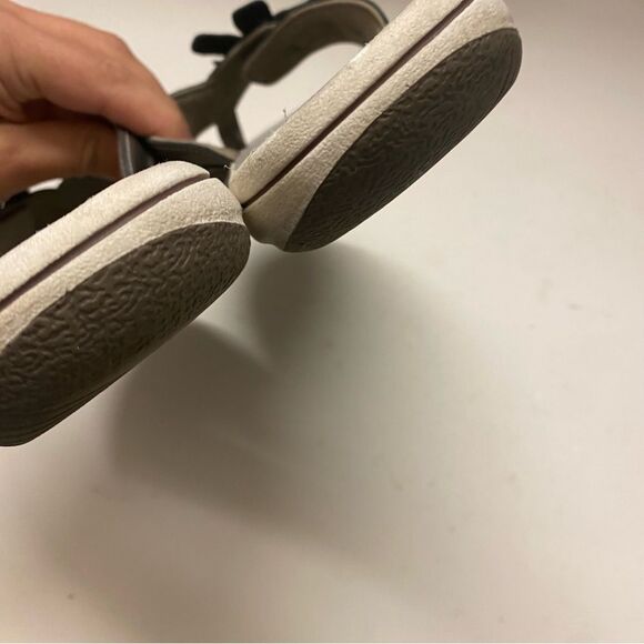 Clarks cloudsteppers comfort slip on sandal Breeze Brinkley Flora pewter 9 - Picture 4 of 8